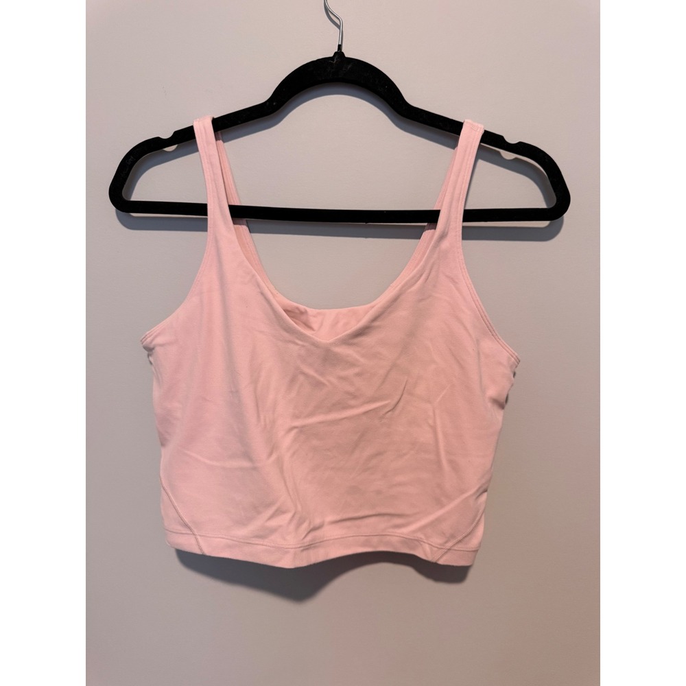 Lululemon Align Tank Top Pink Nulu Cropped Yoga Camisole LW1CW8S Size 10